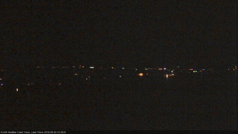 Lake Travis webcam, May 3, 2016 9:40 PM CT