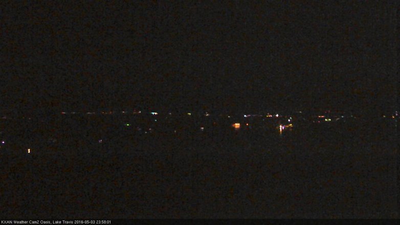 Lake Travis webcam, May 3, 2016 11:30 PM CT