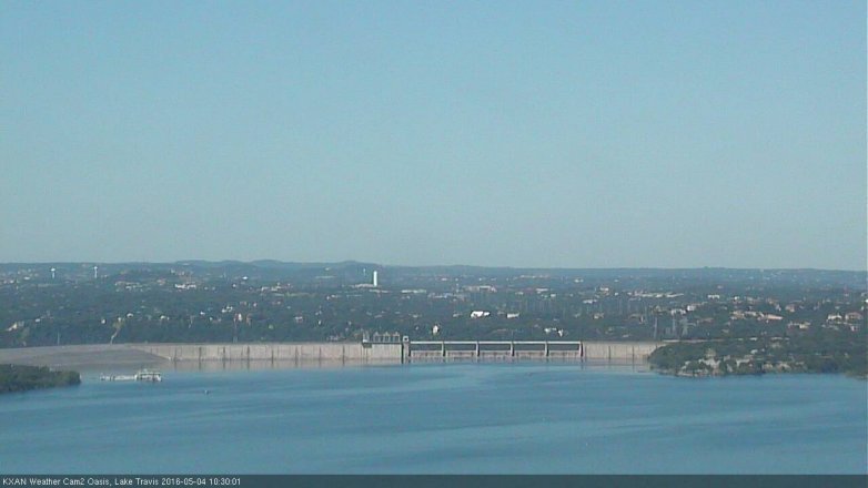 Lake Travis webcam, May 4, 2016 9:40 AM CT