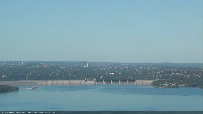 Lake Travis webcam, May 4, 2016 10:05 AM CT