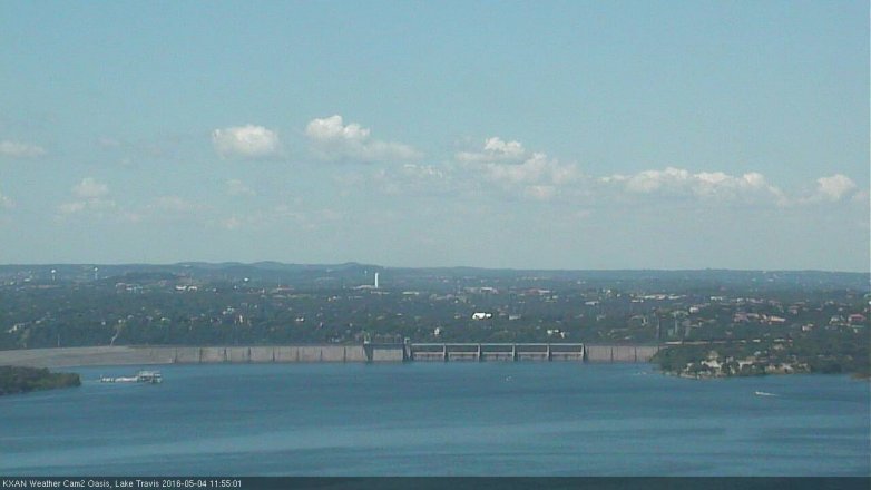 Lake Travis webcam, May 4, 2016 11:15 AM CT