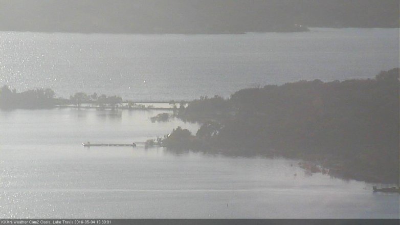 Lake Travis webcam, May 4, 2016 6:55 PM CT