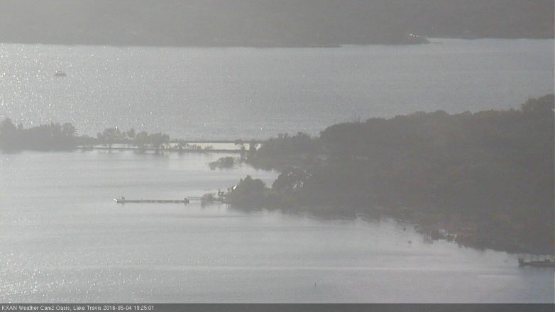 Lake Travis webcam, May 4, 2016 7:00 PM CT