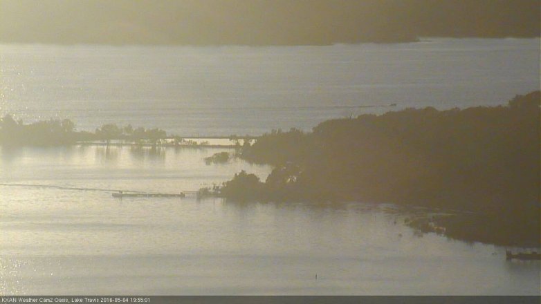 Lake Travis webcam, May 4, 2016 7:25 PM CT