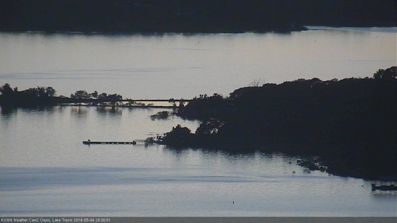 Lake Travis webcam, May 4, 2016 7:40 PM CT