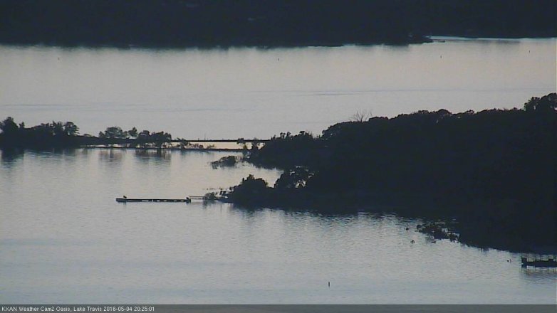 Lake Travis webcam, May 4, 2016 8:00 PM CT
