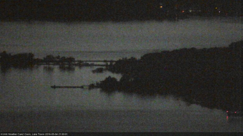 Lake Travis webcam, May 4, 2016 8:30 PM CT