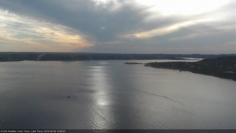 Lake Travis webcam, May 5, 2016 6:35 PM CT