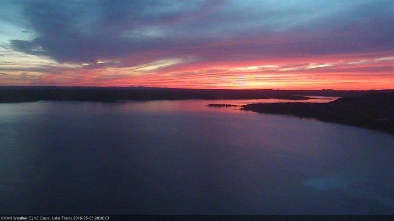 Lake Travis webcam, May 5, 2016 7:55 PM CT