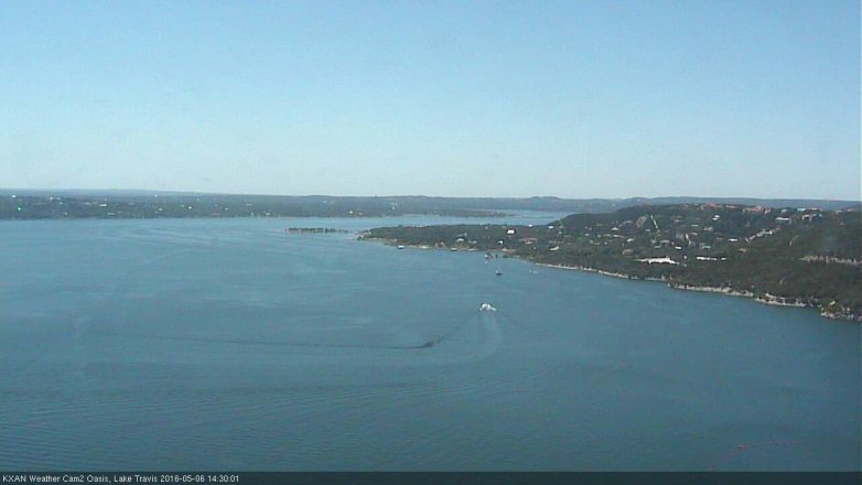 Lake Travis webcam, May 6, 2016 1:45 PM CT