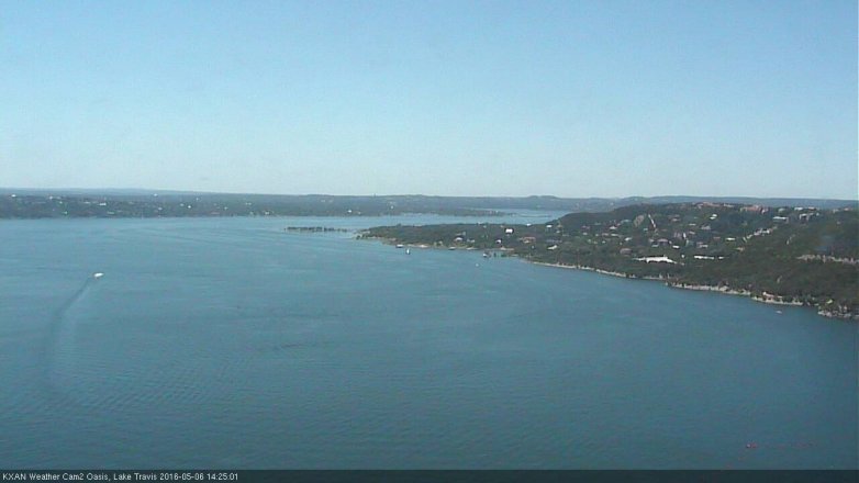 Lake Travis webcam, May 6, 2016 1:50 PM CT