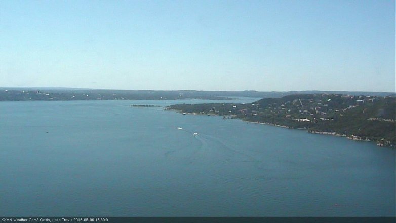 Lake Travis webcam, May 6, 2016 3:05 PM CT
