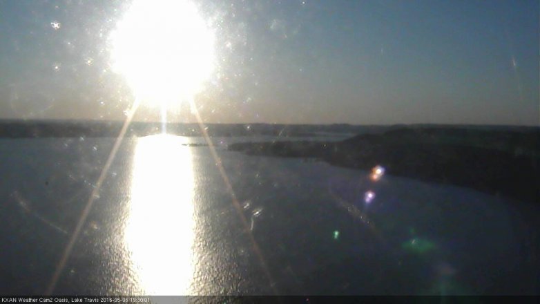 Lake Travis webcam, May 6, 2016 6:45 PM CT
