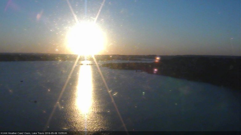 Lake Travis webcam, May 6, 2016 7:15 PM CT