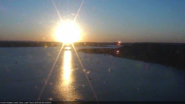 Lake Travis webcam, May 6, 2016 7:25 PM CT