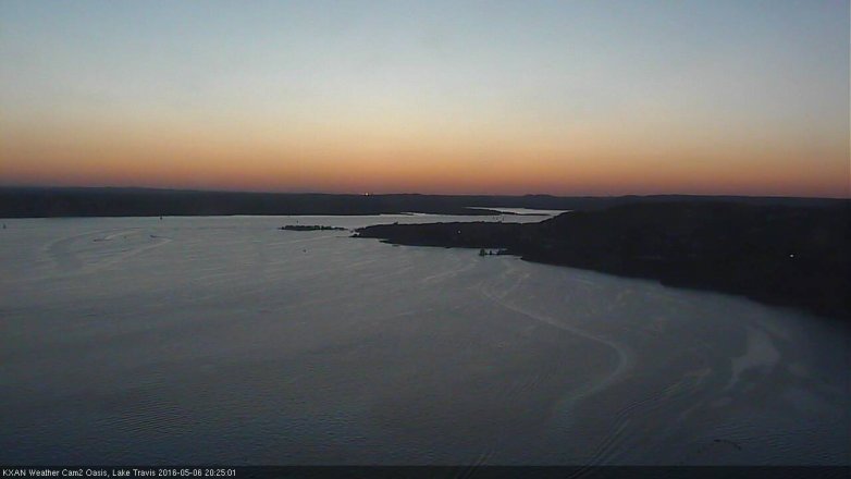 Lake Travis webcam, May 6, 2016 7:55 PM CT