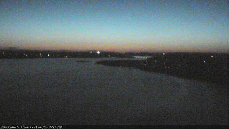 Lake Travis webcam, May 6, 2016 8:25 PM CT