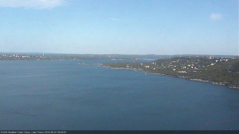 Lake Travis webcam, May 7, 2016 9:00 AM CT