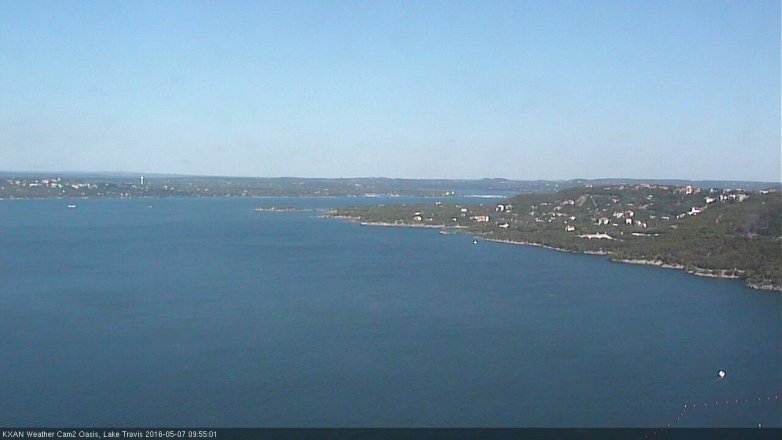 Lake Travis webcam, May 7, 2016 9:10 AM CT