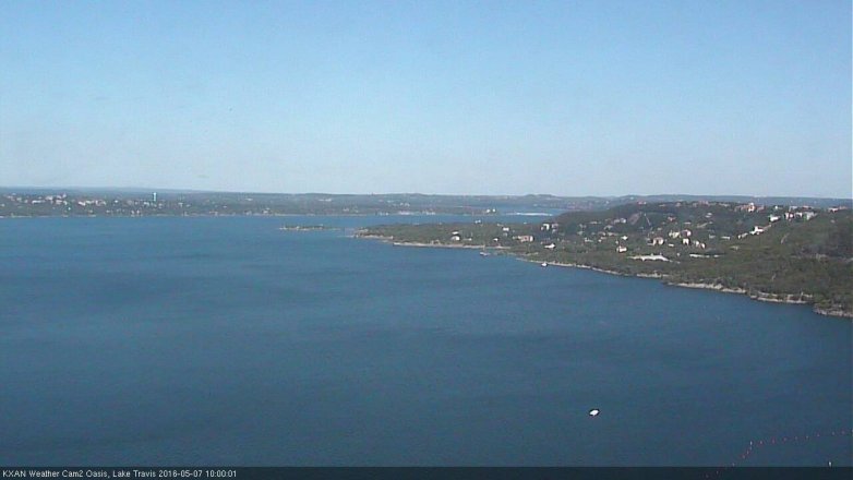 Lake Travis webcam, May 7, 2016 9:20 AM CT