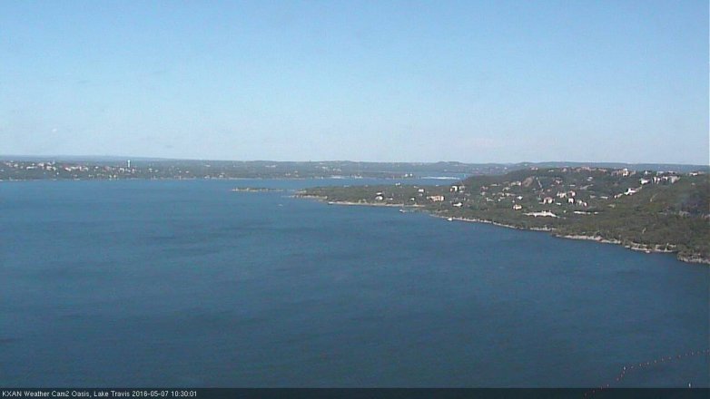 Lake Travis webcam, May 7, 2016 9:50 AM CT