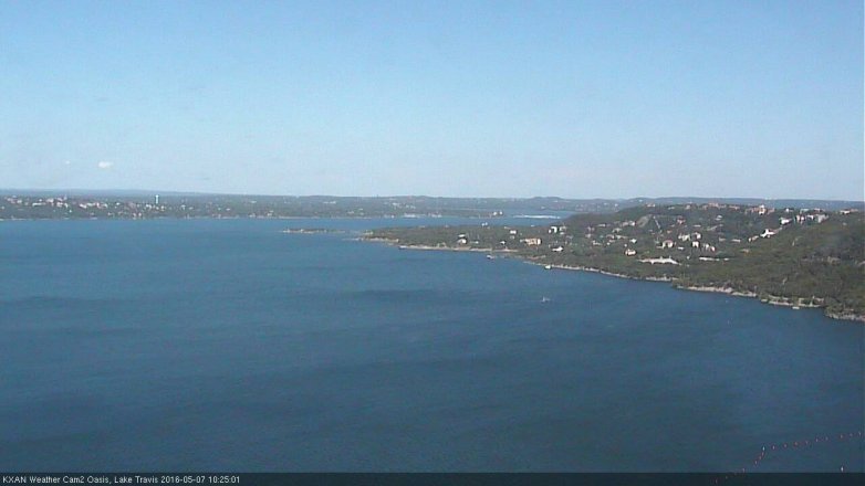 Lake Travis webcam, May 7, 2016 10:00 AM CT