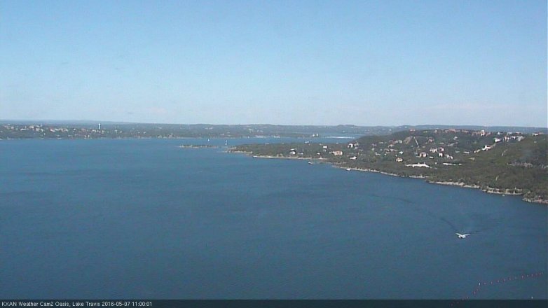 Lake Travis webcam, May 7, 2016 10:10 AM CT