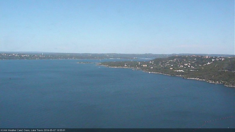 Lake Travis webcam, May 7, 2016 10:30 AM CT