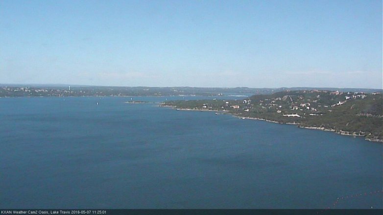 Lake Travis webcam, May 7, 2016 10:40 AM CT