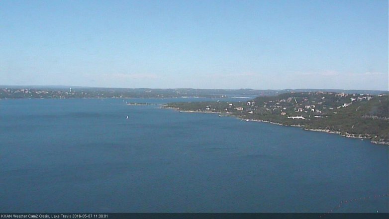 Lake Travis webcam, May 7, 2016 11:05 AM CT