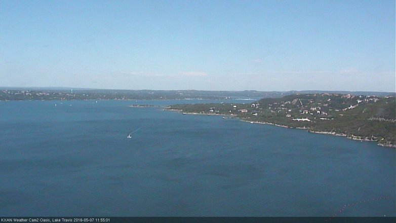 Lake Travis webcam, May 7, 2016 11:25 AM CT