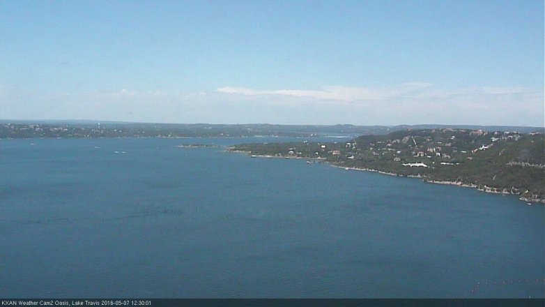 Lake Travis webcam, May 7, 2016 12:00 PM CT