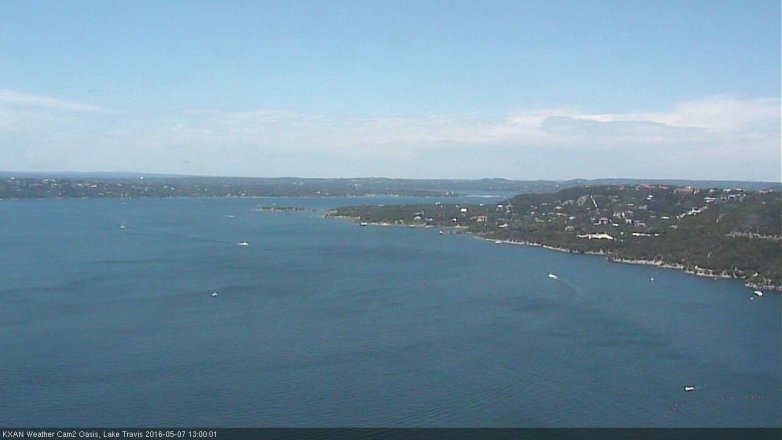 Lake Travis webcam, May 7, 2016 12:10 PM CT
