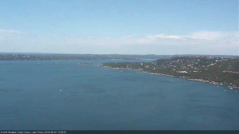Lake Travis webcam, May 7, 2016 12:30 PM CT