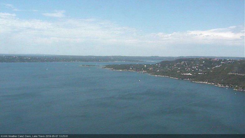 Lake Travis webcam, May 7, 2016 12:35 PM CT