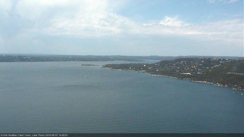 Lake Travis webcam, May 7, 2016 1:05 PM CT