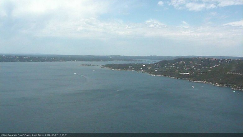 Lake Travis webcam, May 7, 2016 1:10 PM CT