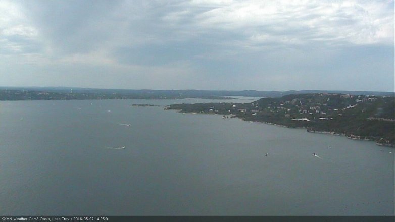 Lake Travis webcam, May 7, 2016 1:40 PM CT
