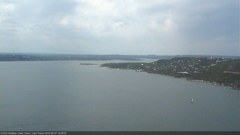 Lake Travis webcam, May 7, 2016 2:25 PM CT