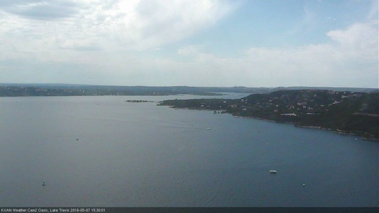 Lake Travis webcam, May 7, 2016 3:05 PM CT