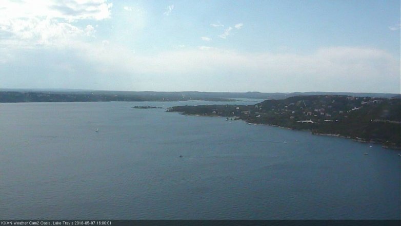 Lake Travis webcam, May 7, 2016 3:15 PM CT