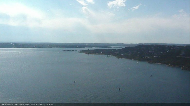 Lake Travis webcam, May 7, 2016 3:55 PM CT