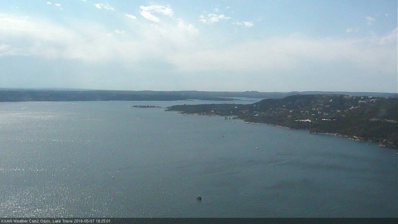 Lake Travis webcam, May 7, 2016 4:00 PM CT
