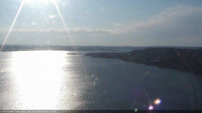 Lake Travis webcam, May 7, 2016 5:40 PM CT