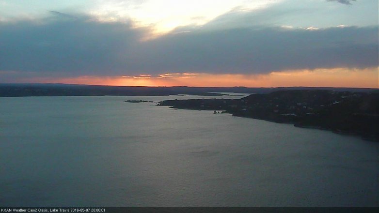 Lake Travis webcam, May 7, 2016 7:20 PM CT