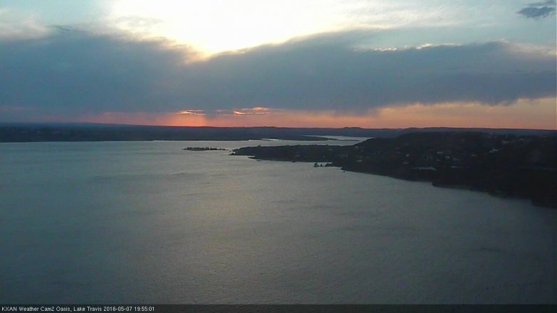 Lake Travis webcam, May 7, 2016 7:30 PM CT