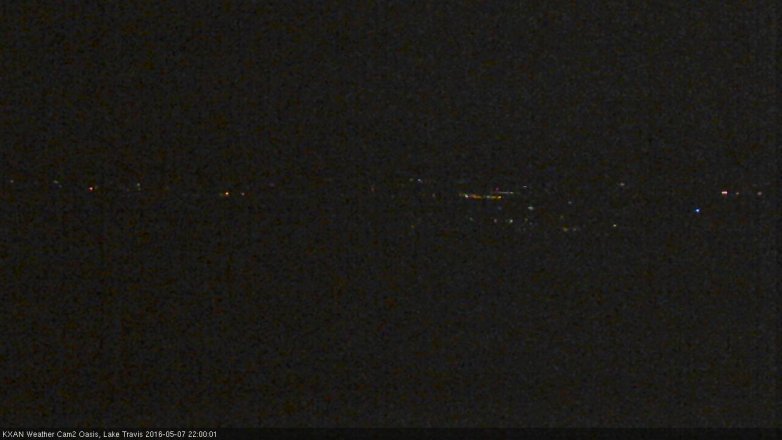 Lake Travis webcam, May 7, 2016 9:25 PM CT