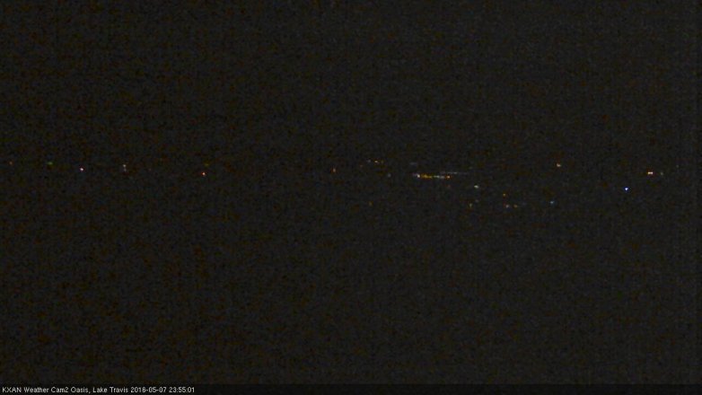 Lake Travis webcam, May 7, 2016 11:25 PM CT