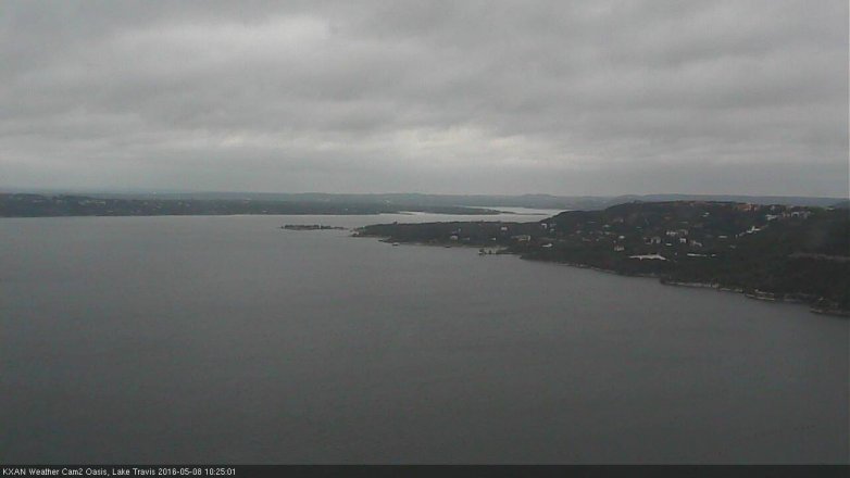Lake Travis webcam, May 8, 2016 9:40 AM CT