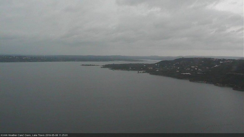 Lake Travis webcam, May 8, 2016 10:55 AM CT